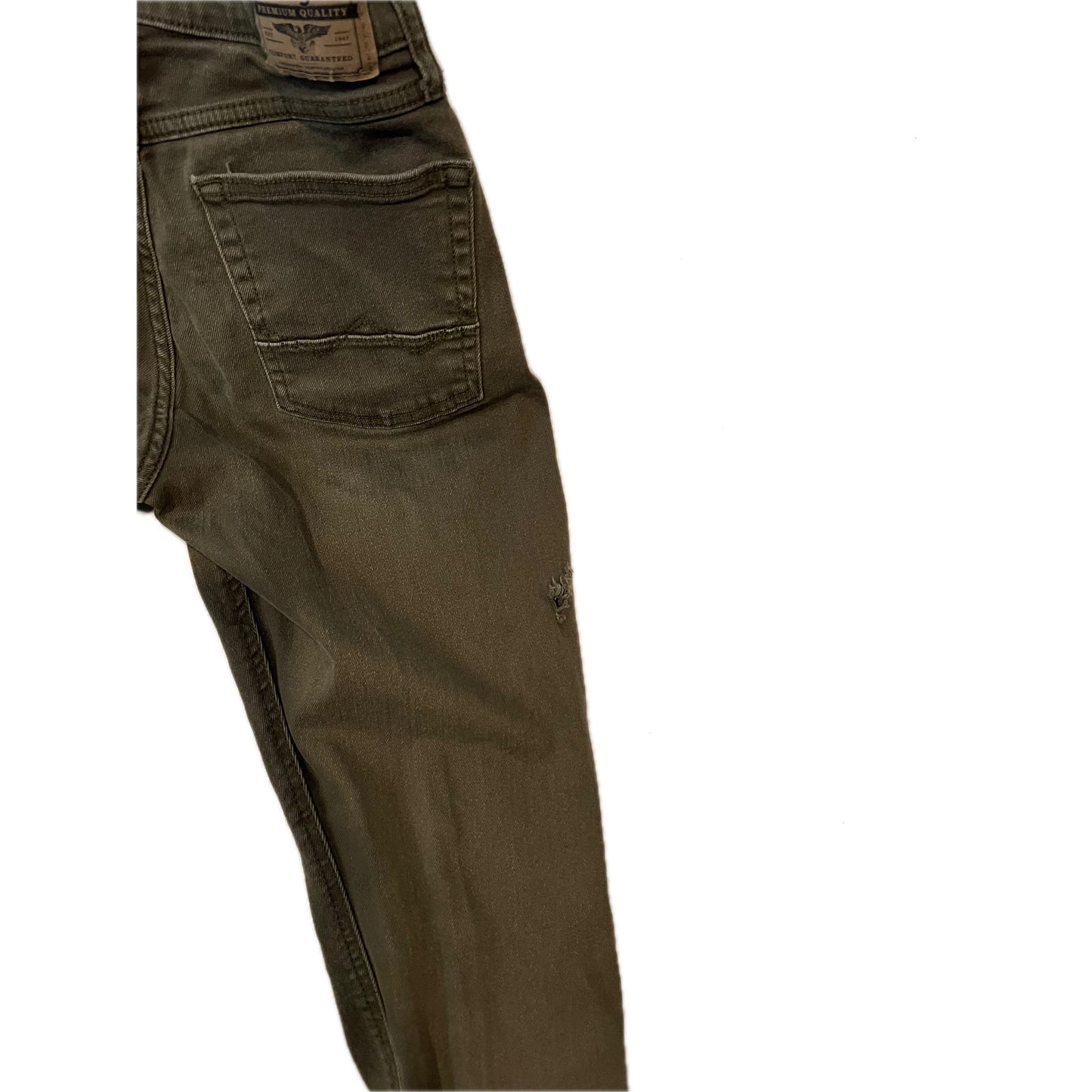 Wrangler Slim Straight Distressed Black Jeans Mens 27x28