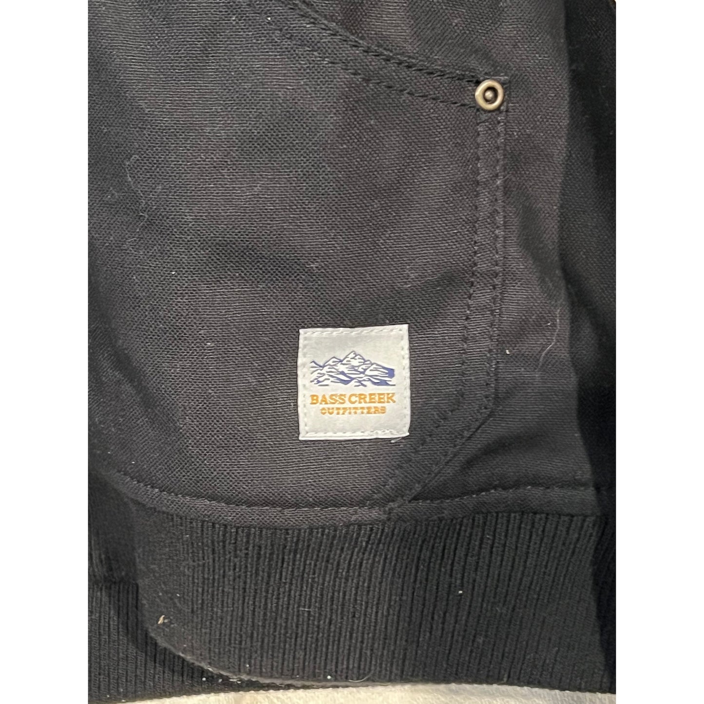 Bass Creek Heavy Denim Hooded Work Jacket Mens Large