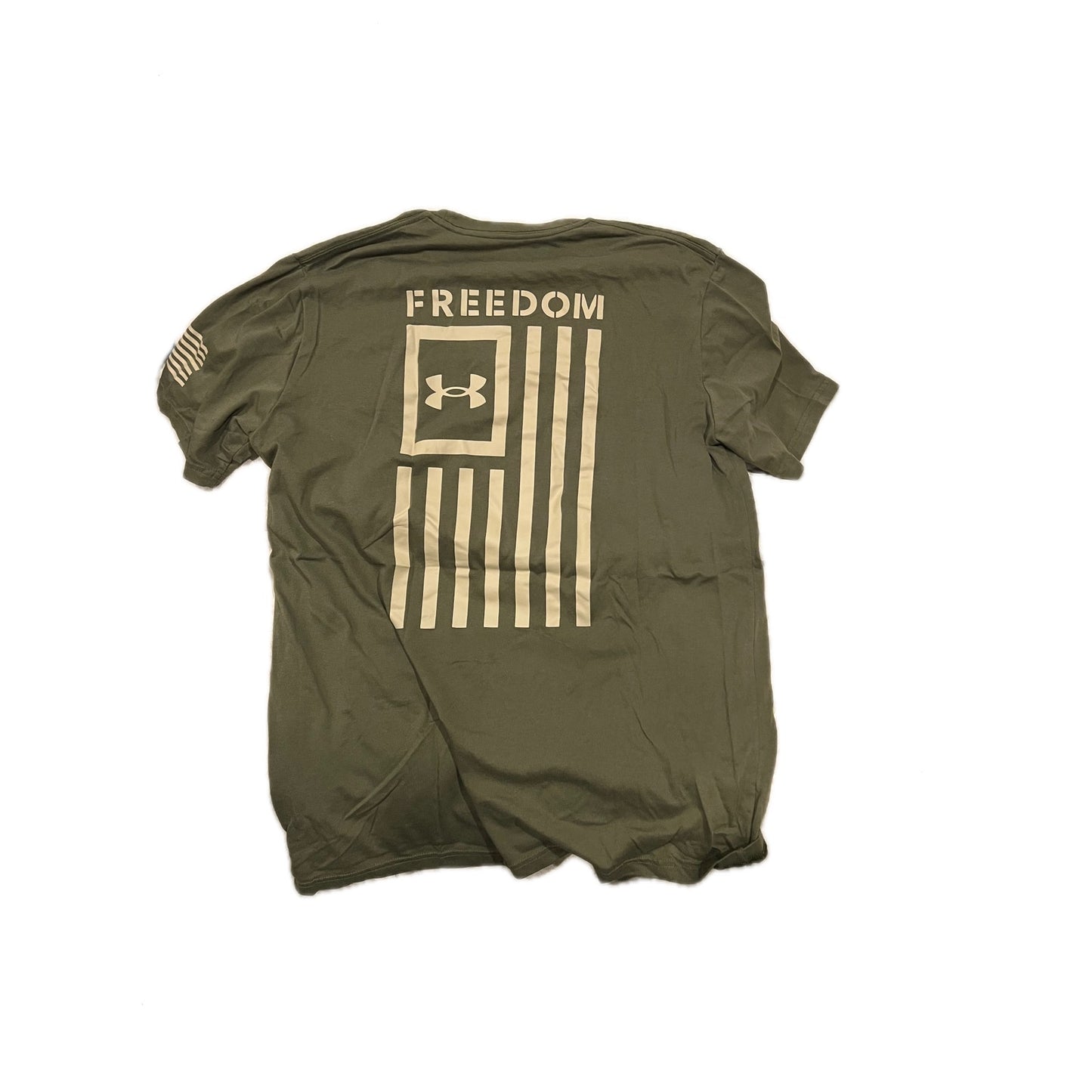 Under Armour Freedom Olive Green Loose T-Shirt Mens M