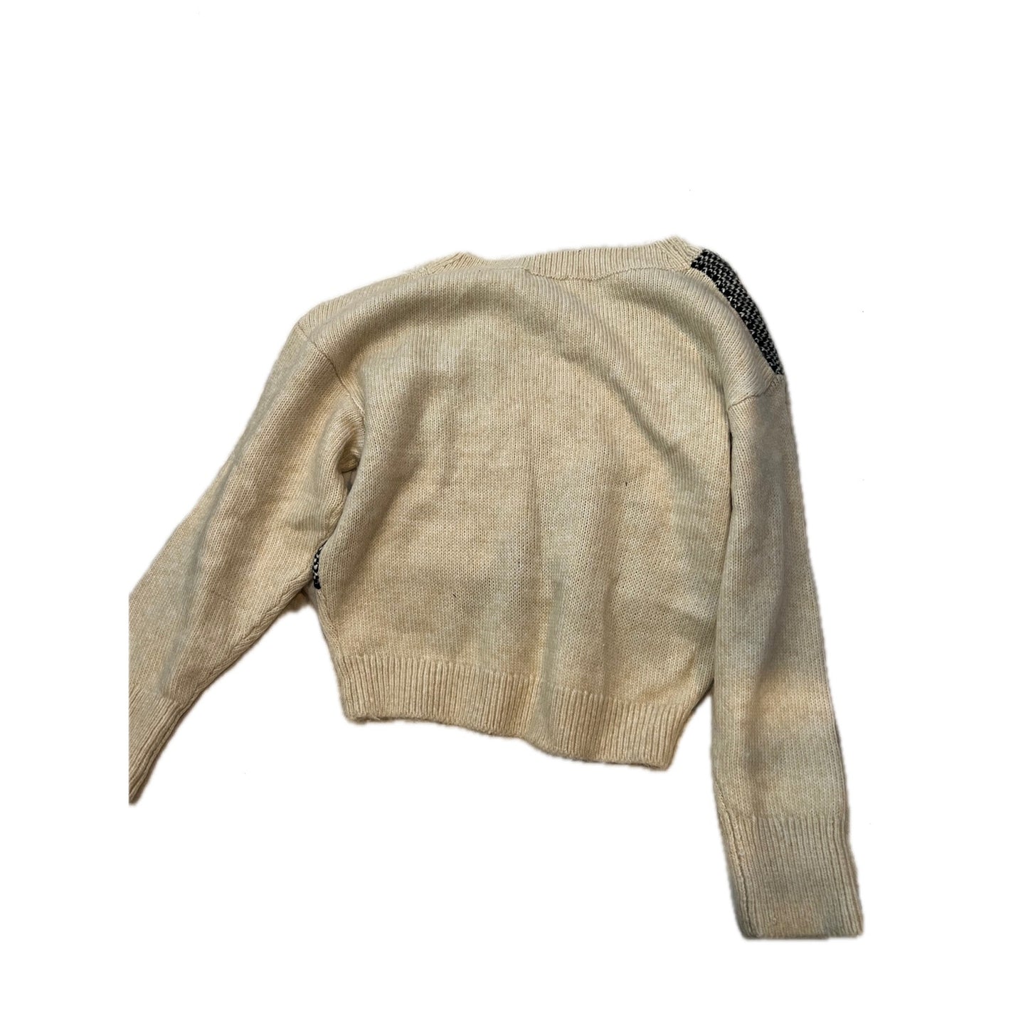 Pull douillet Express noir et crème taille M femme