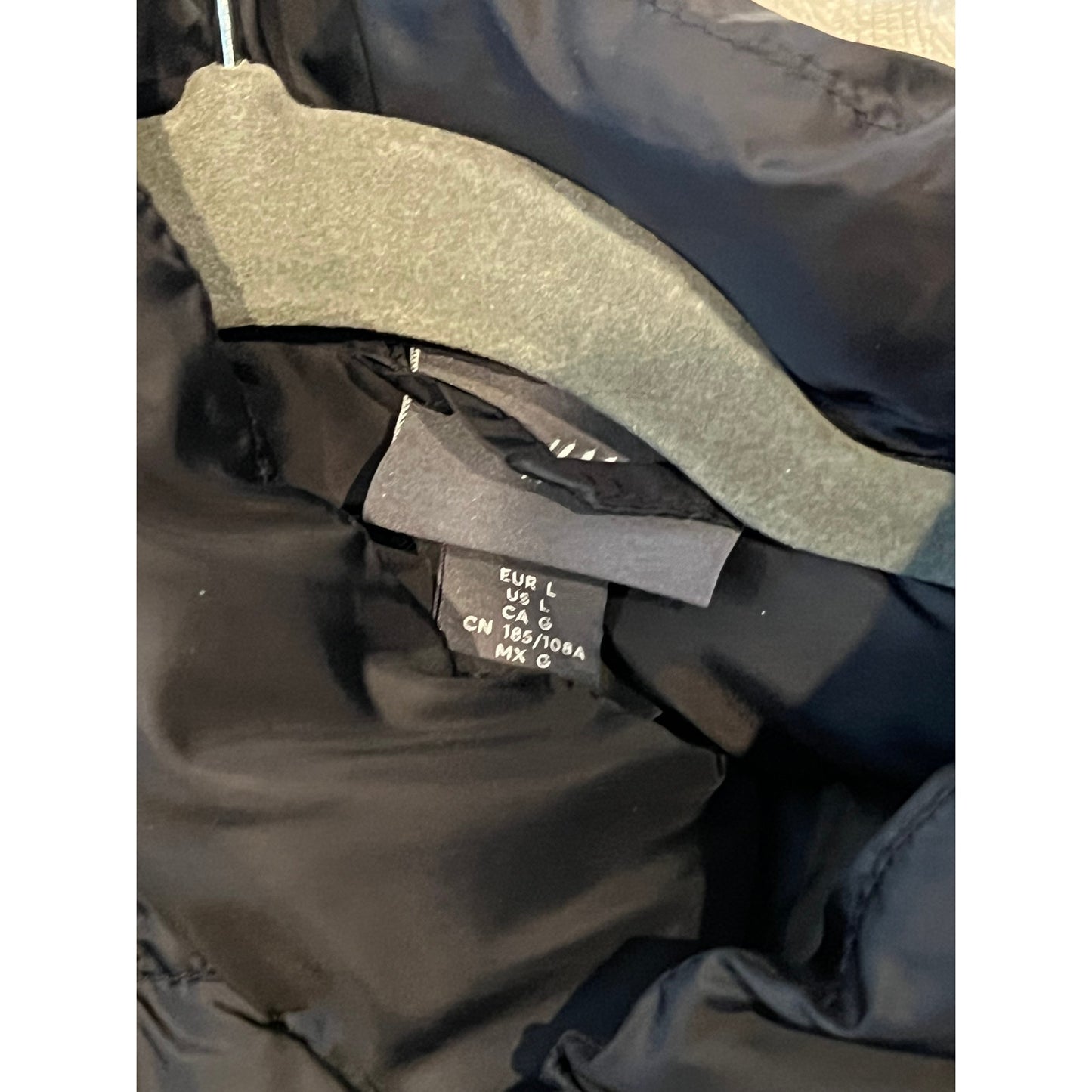 Chaleco H&M Puffer negro, talla M para hombre