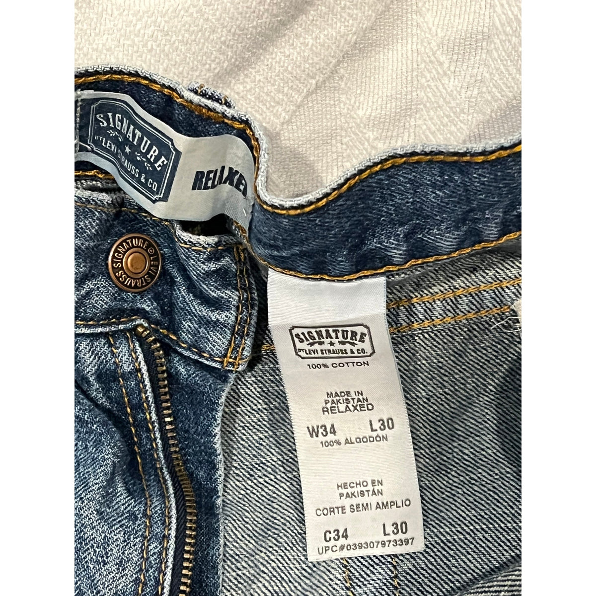 Levi's Signature Relaxed Straight Jeans Mens 34x30