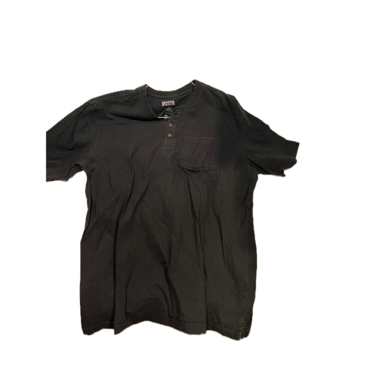 Duluth Trading Relaxed Long Tail qtr Button Mens Large Tee