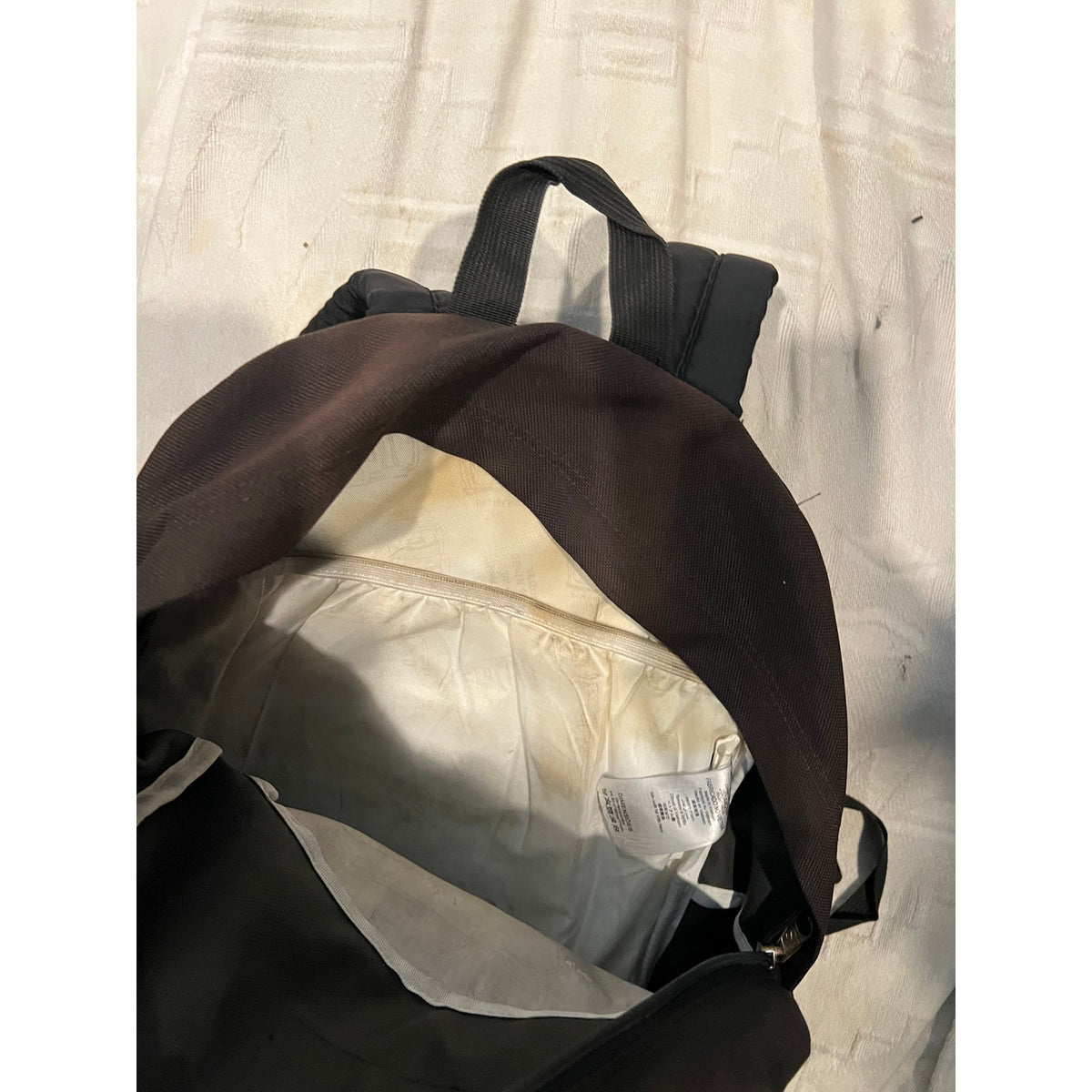 JanSport Right Pack 3 Section Black Brown Suede Backpack