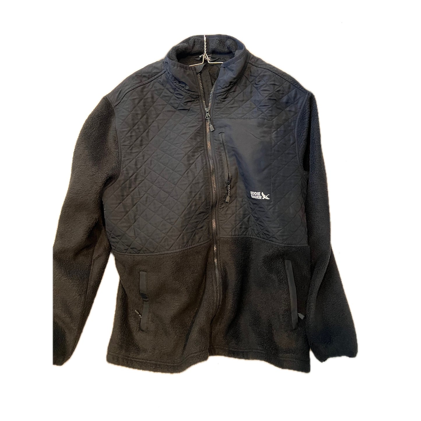 Blouson matelassé aviateur Eddie Bauer avec fermeture éclair, isolé, pour homme, taille L