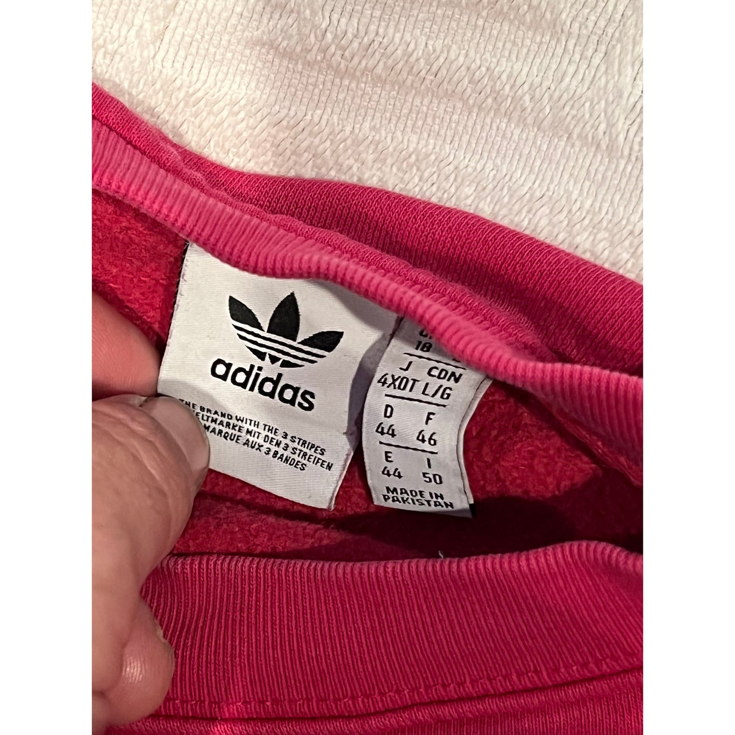 Adidas Pink Crewneck Sweat Suit Womans Large