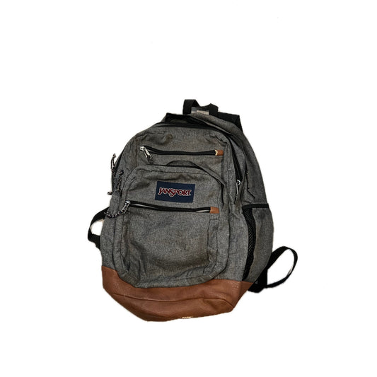 Mochila escolar JanSport Cool Student de 3 secciones gris-marrón
