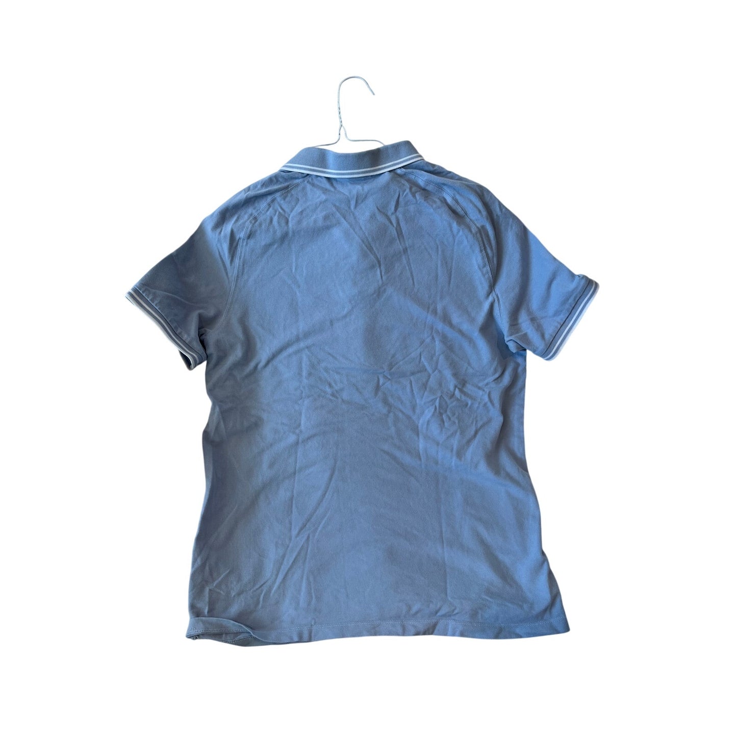 Polo H&M Muscle Fit bleu clair doré homme Taille L