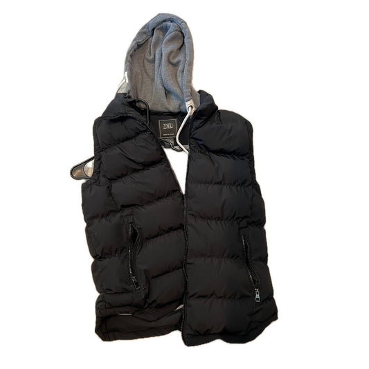 ZSHOW Chaleco Puffer con Capucha para Hombre, Talla M, Negro y Gris