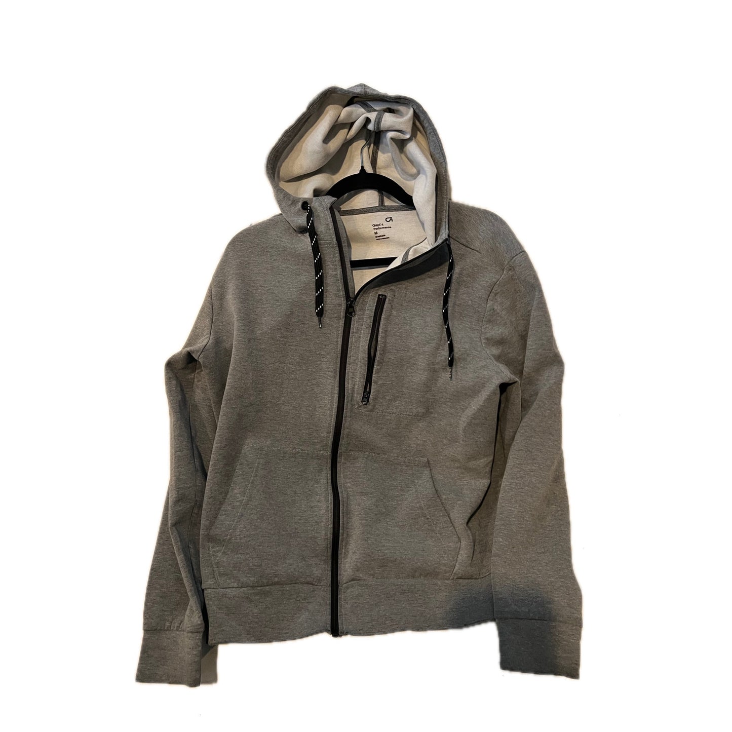 Sudadera con capucha y cremallera completa The Gap Fit, gris, talla M para hombre