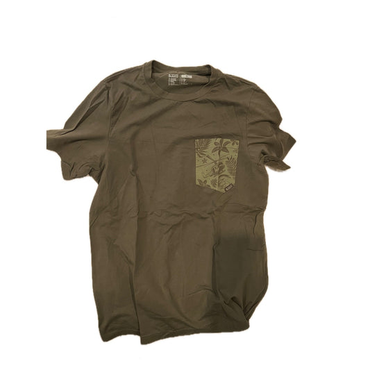 5.11 Khaki Green Pocket T-Shirt Mens S