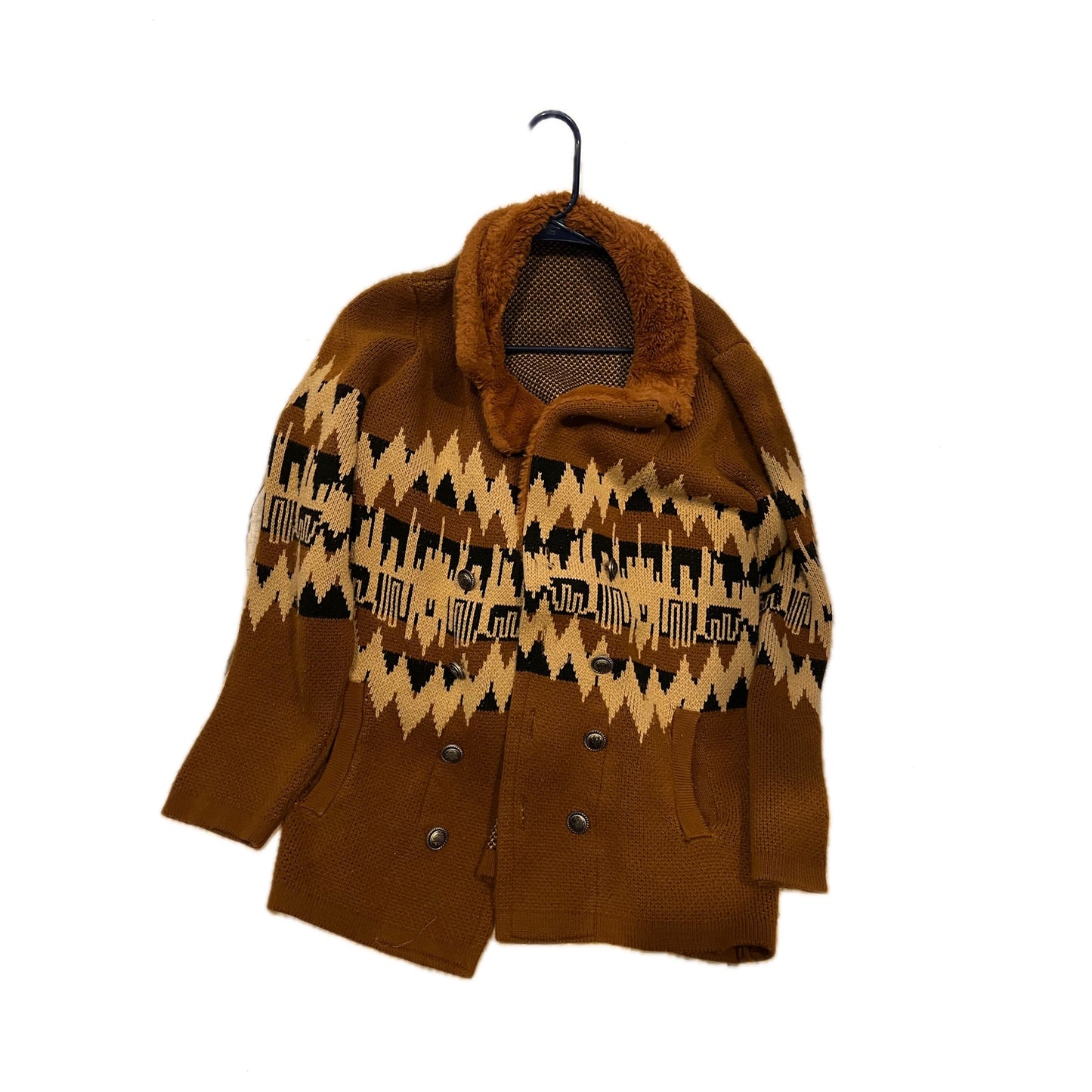 Suslo Couture Long Fashion Sweater Jacket Hommes Large