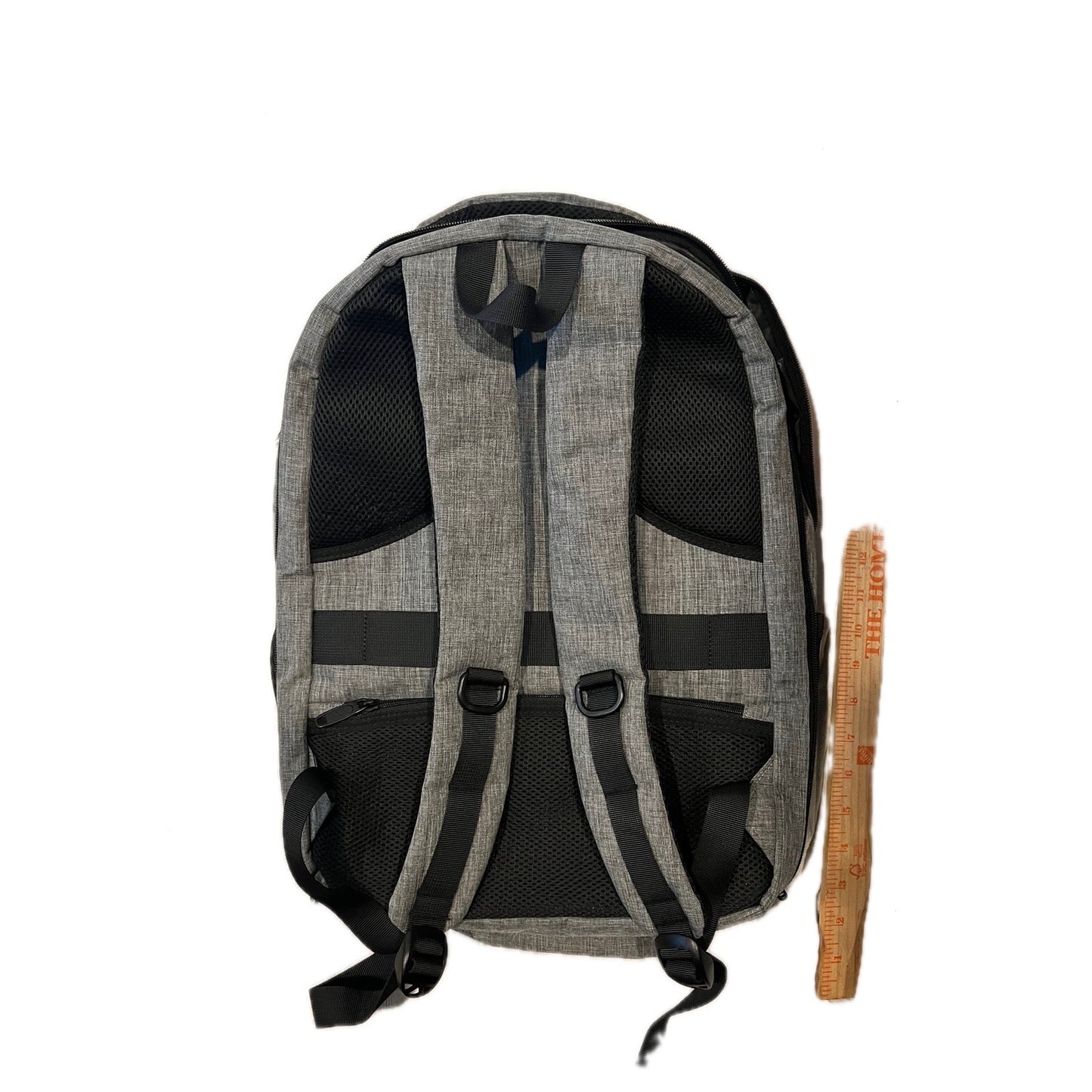 Matein Clamshell Black Gray Padded Backpack
