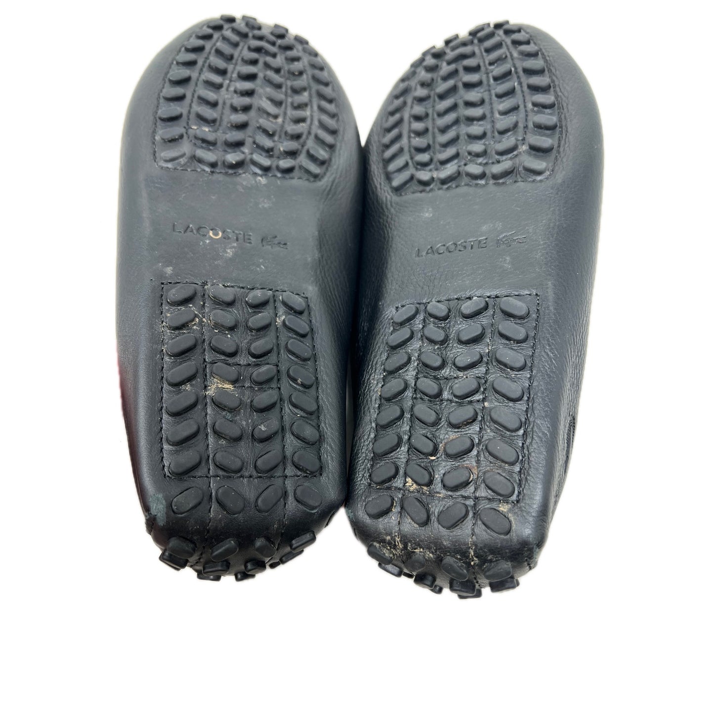 Lacoste Mens Sz 10 Concours  Brown Leather Driving Loafers