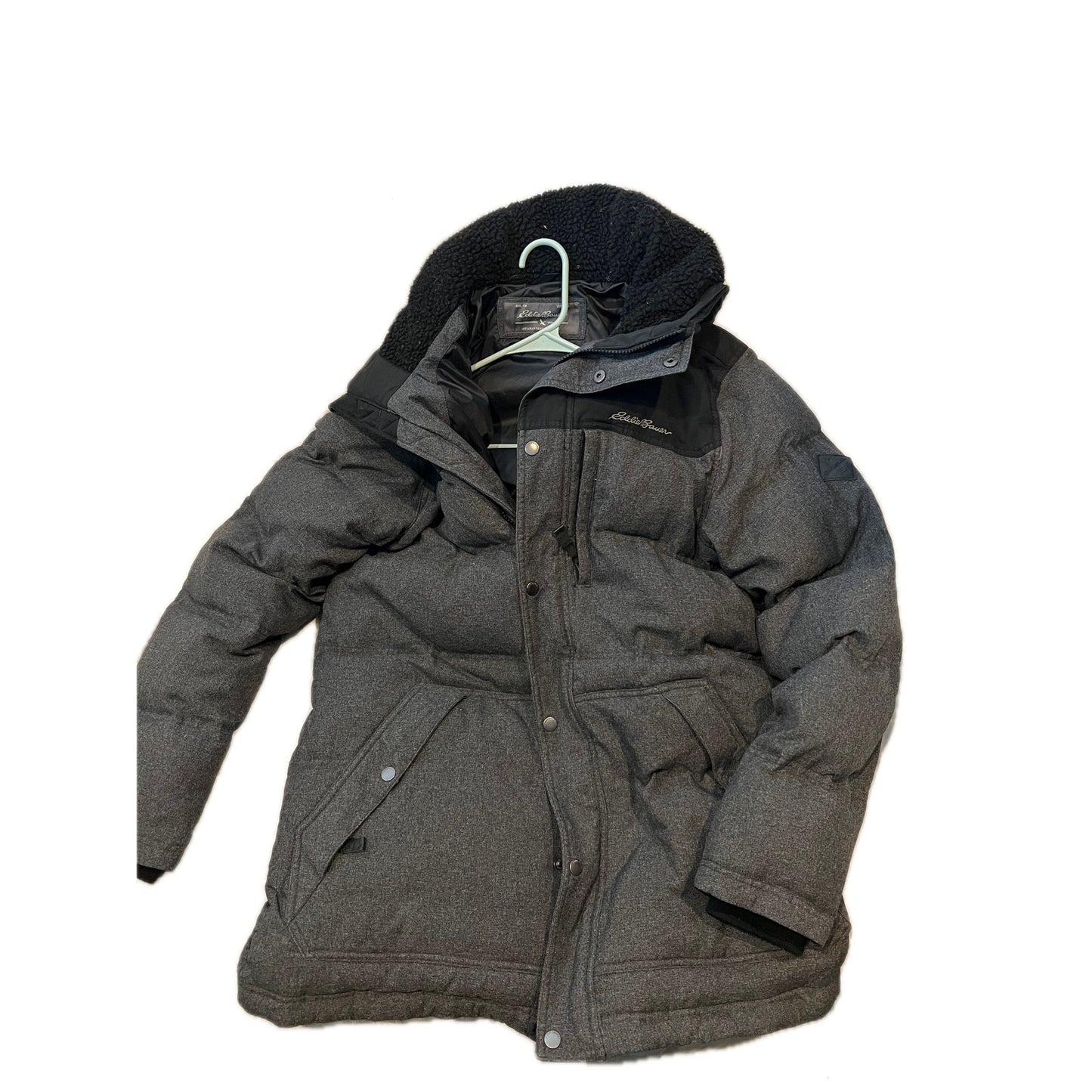 Doudoune Eddie Bauer verte et noire pour homme, taille L