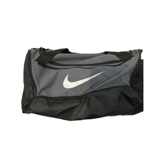 Nike Brasilia 9.5 Gray Black Medium 60L Duffel Gym Bag