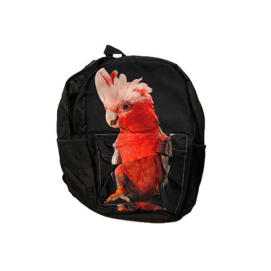 Mochila con estampado de cacatúa Galah de Erika Kaisersot