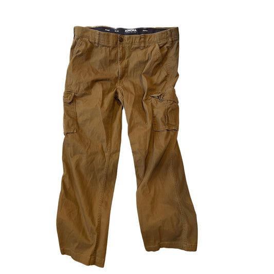 Sonoma Straight Flexwear Khaki Cargo Jeans Mens 40x30