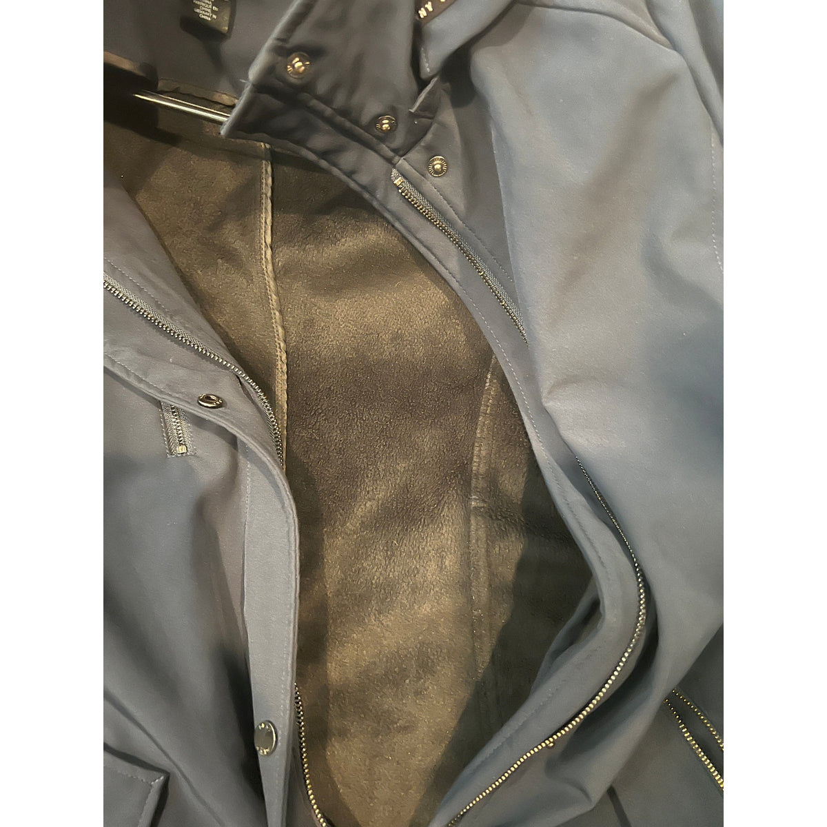 DKNY Waterproof Hooded Softshell Jacket Size S Blue