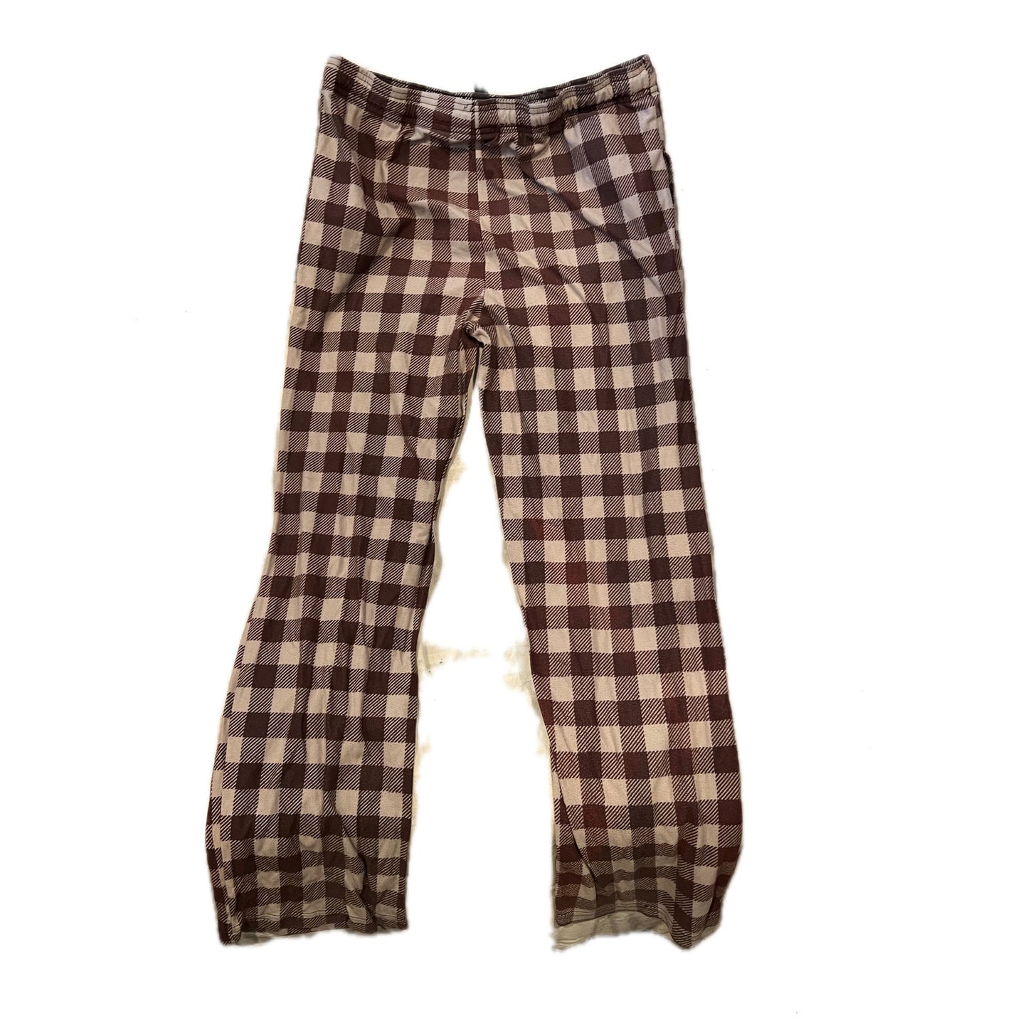 Pantalones de pijama a cuadros marrones de Batman Gotham para hombre, talla M