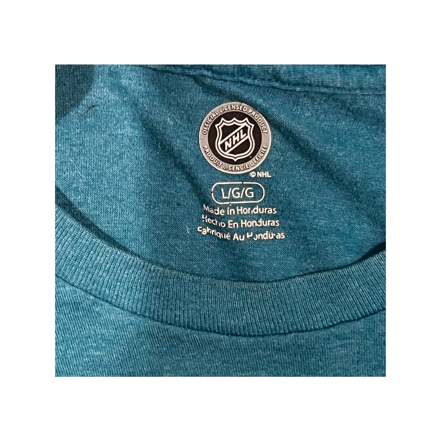 NHL San Jose Sharks Green T-Shirt Mens Large