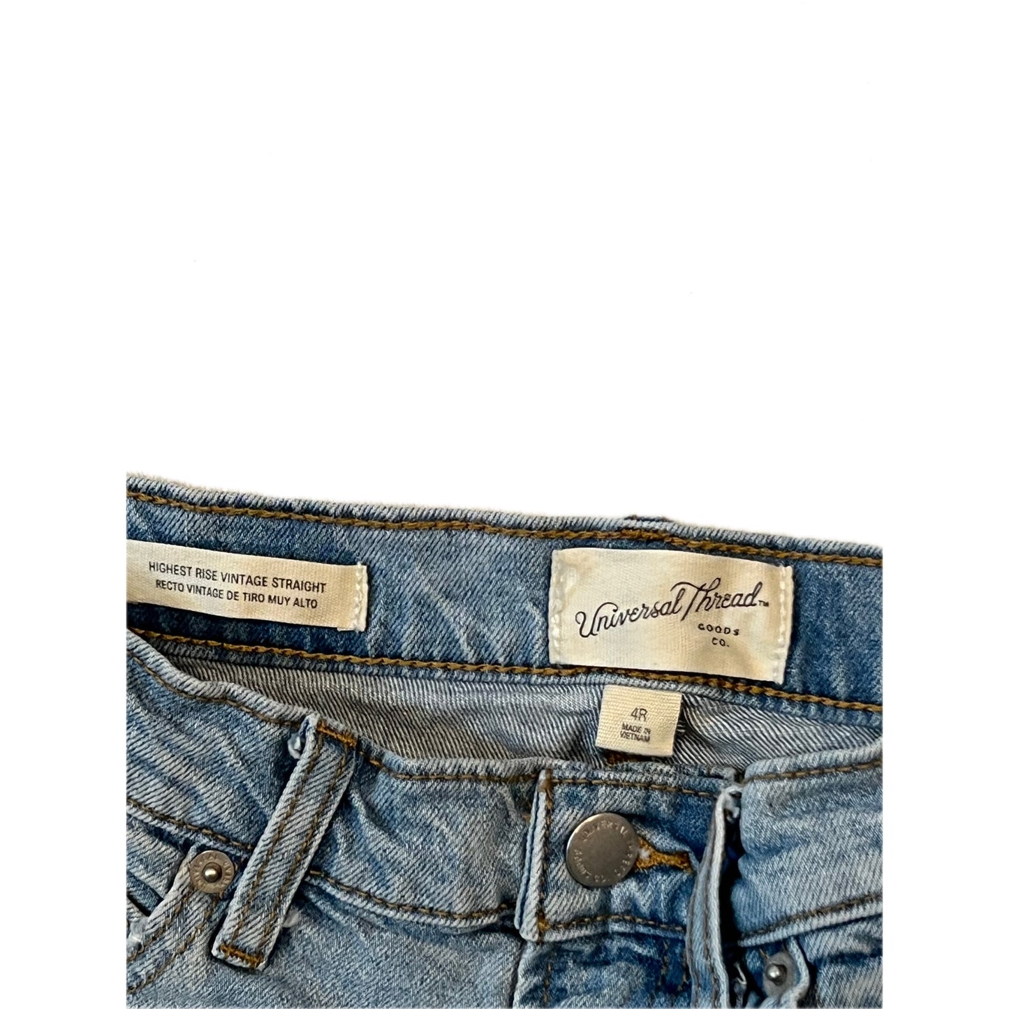 Universal Thread Jean Droit Vintage Taille Haute Femme Taille 4R