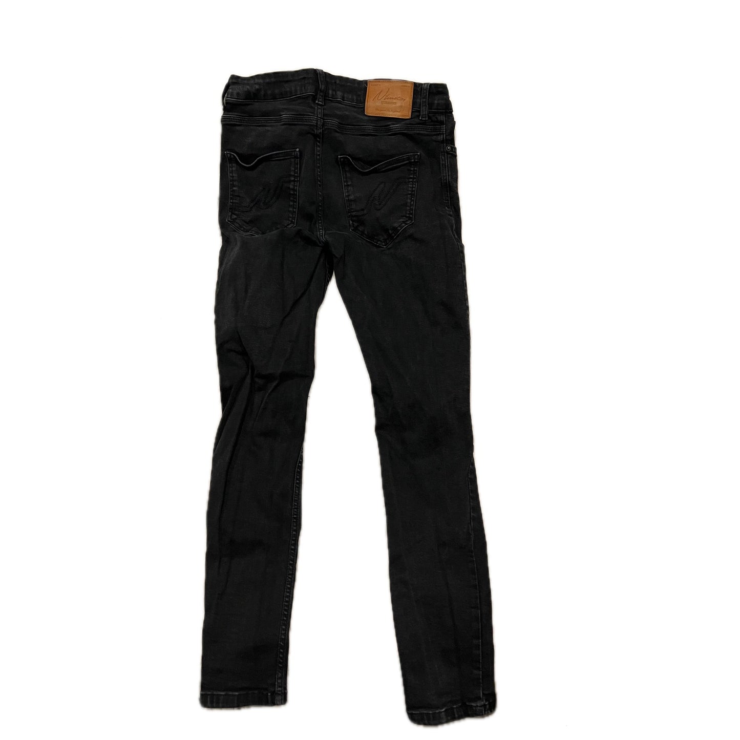 Nimes Vaqueros Slim Negros con Bragueta de Botones para Hombre 30x30
