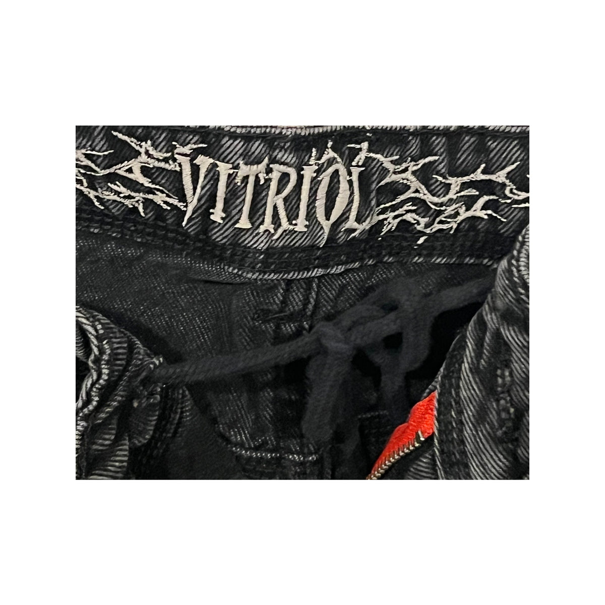 Vitriol Void Cryptic Black Wash Ultra Wide Jeans Mens 36x30