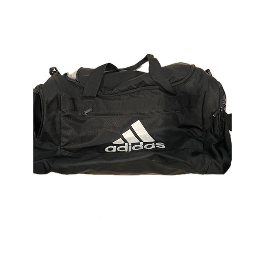 Adidas Defender Medium 20"x12"x10" White Black Duffel Bag