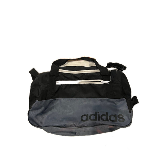 Adidas Defender Small 16"x10"x8" Black Gray Duffel Gym Bag