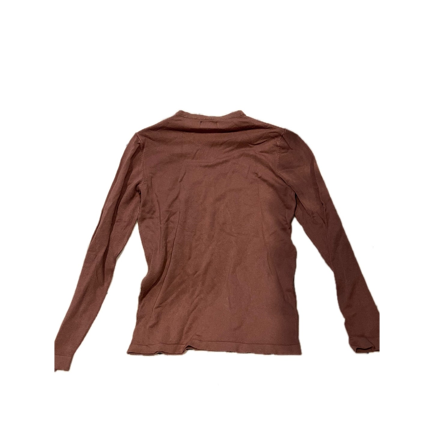 Zara Man Rust/Beige  Crewneck Thin Light Sweater Mens Medium