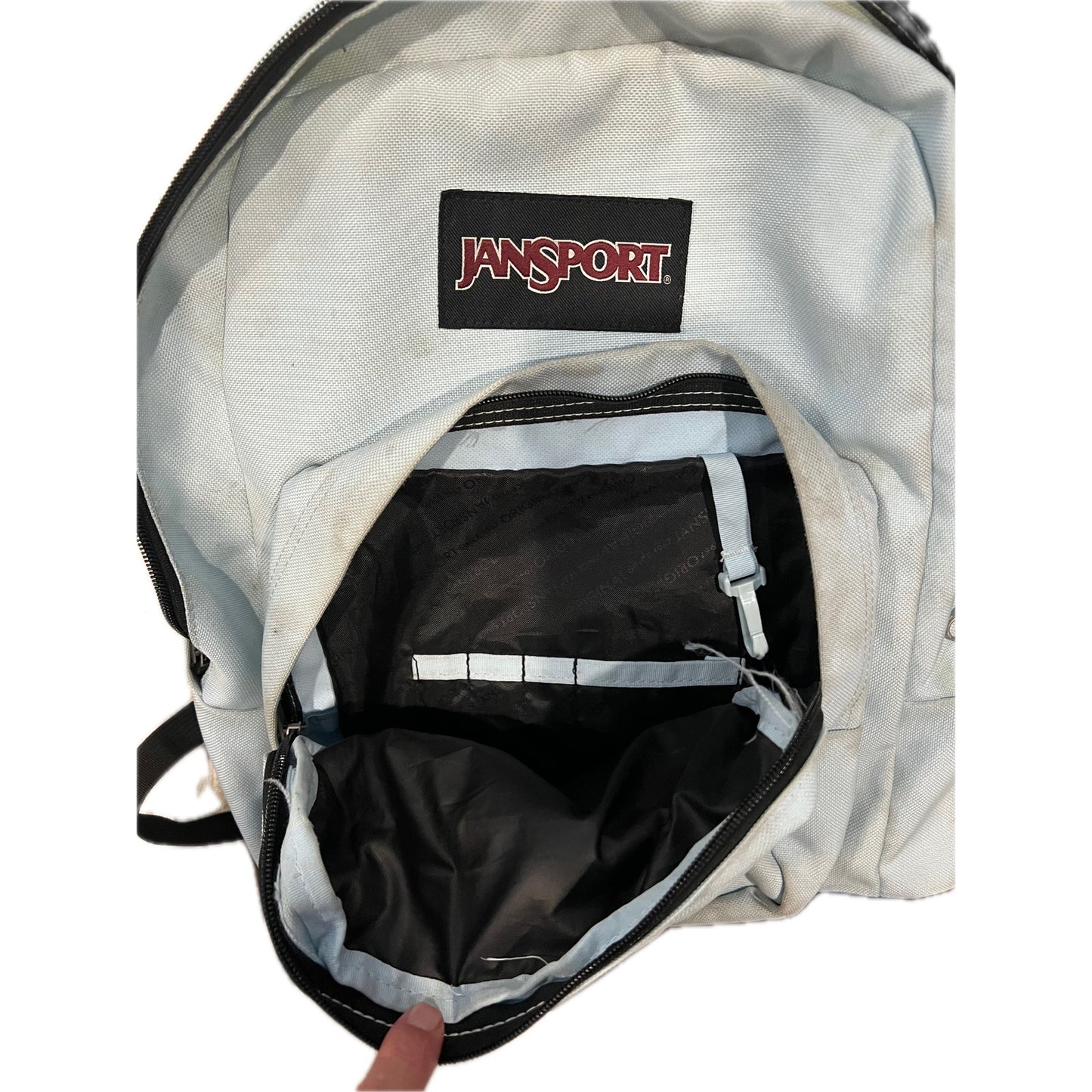 JanSport Right Pack 3 Section White Brown Backpack
