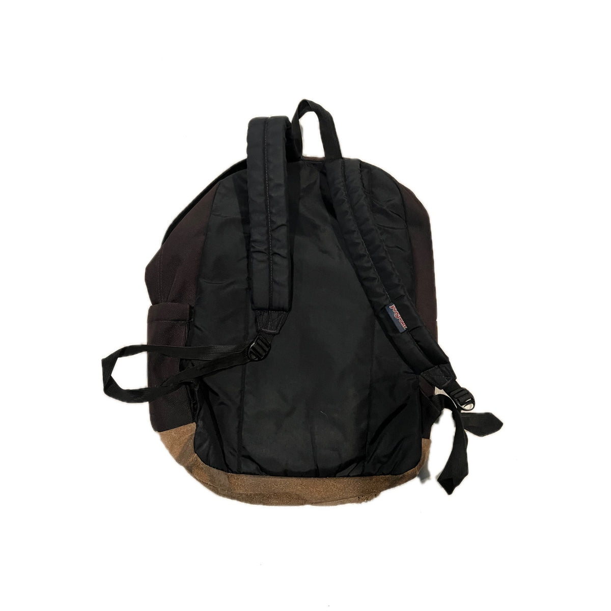 JanSport Right Pack 3 Section Black Brown Suede Backpack