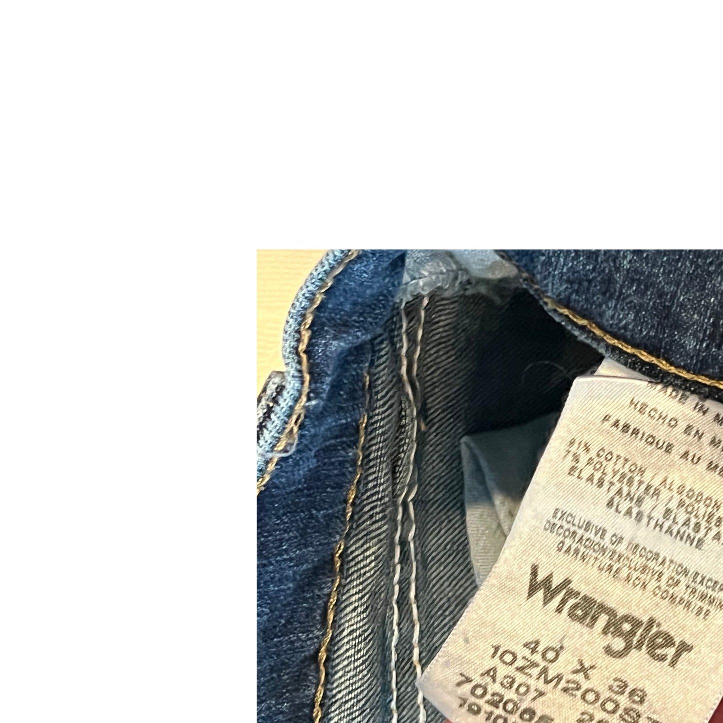 Wrangler Classic Straight Blue Jeans Mens 40x36