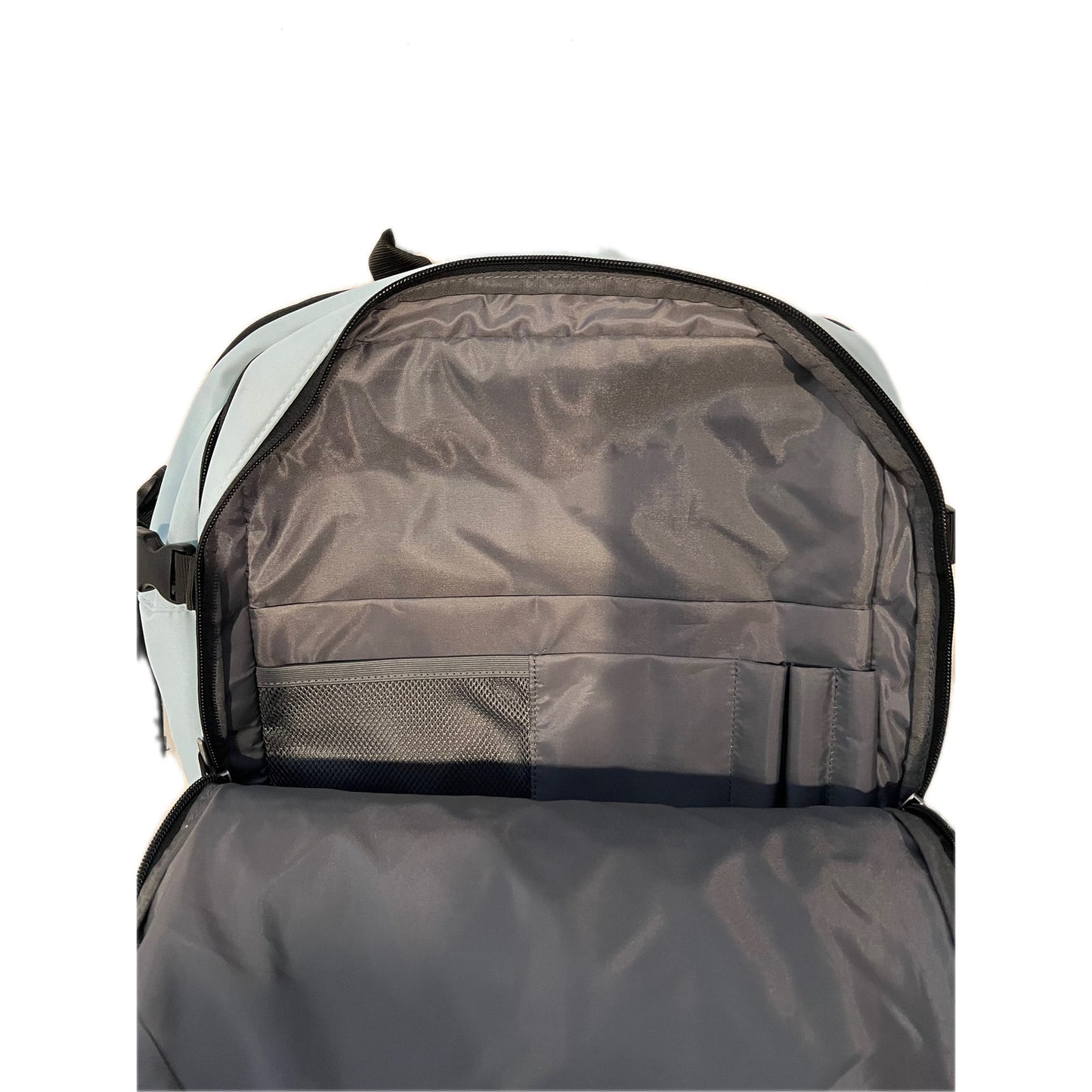 Open Story Signature Day Trip Backpack Creme Green Black