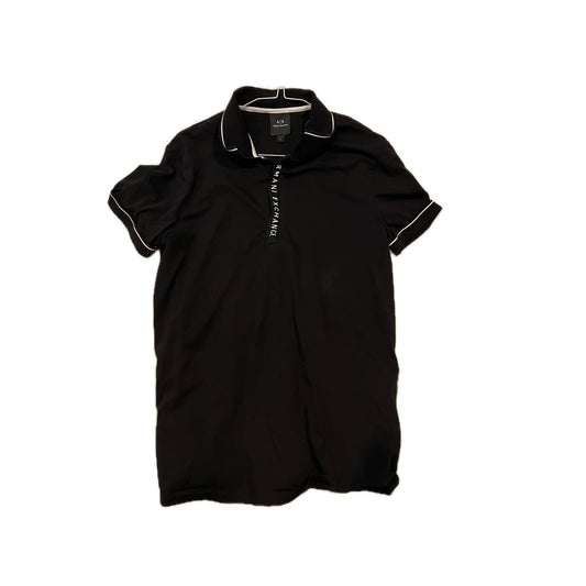 Armani Exchange Black Milano/New York Polo Mens S