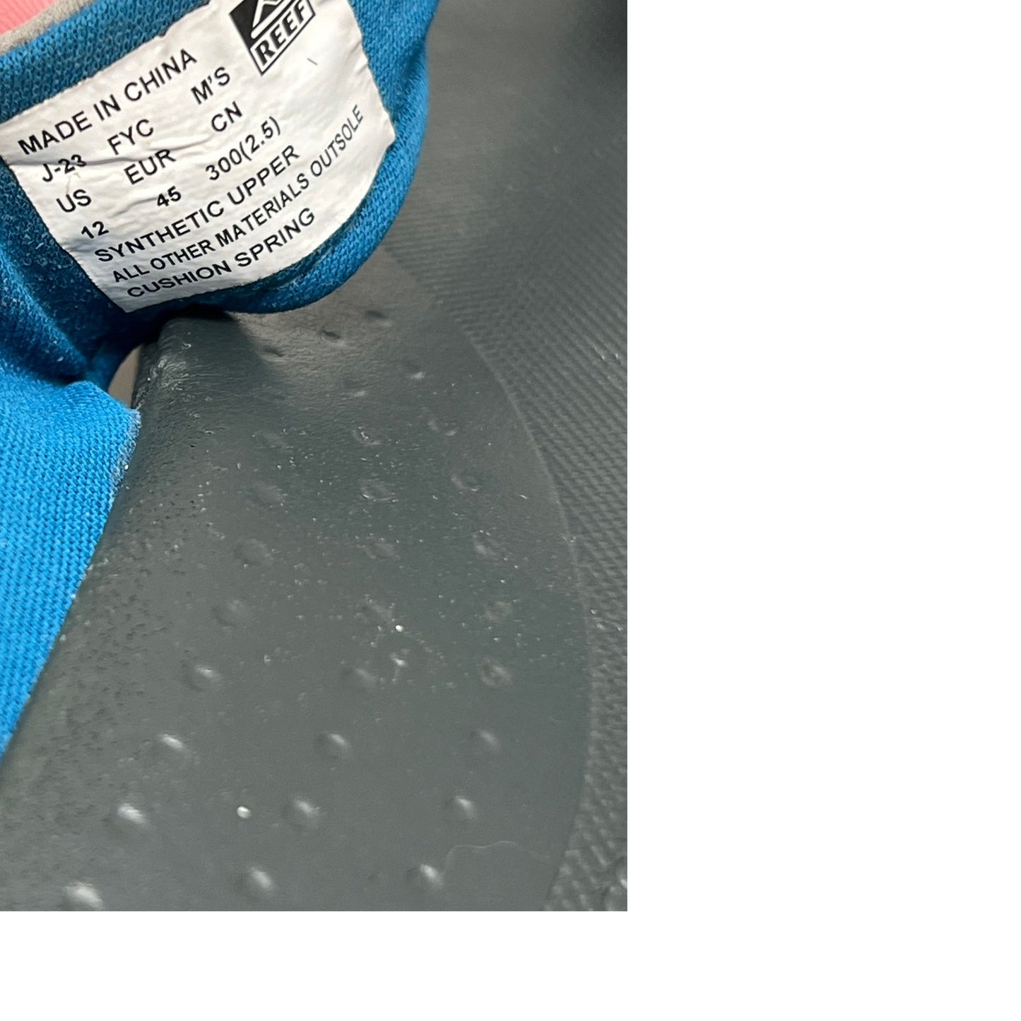 Reef Black Sandals Flip Flops Men's Size 12