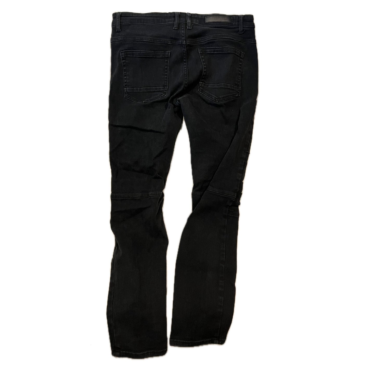 Taker Skinny Fit Black Jeans Mens 36x32