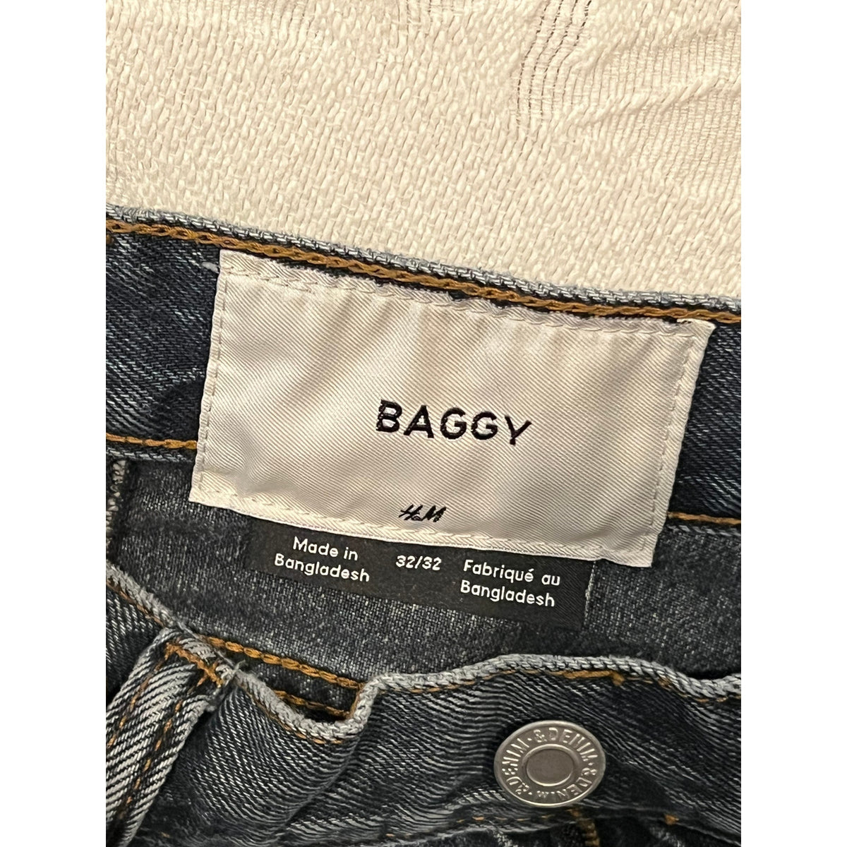 H&M Baggy Black Jeans Mens 32x32