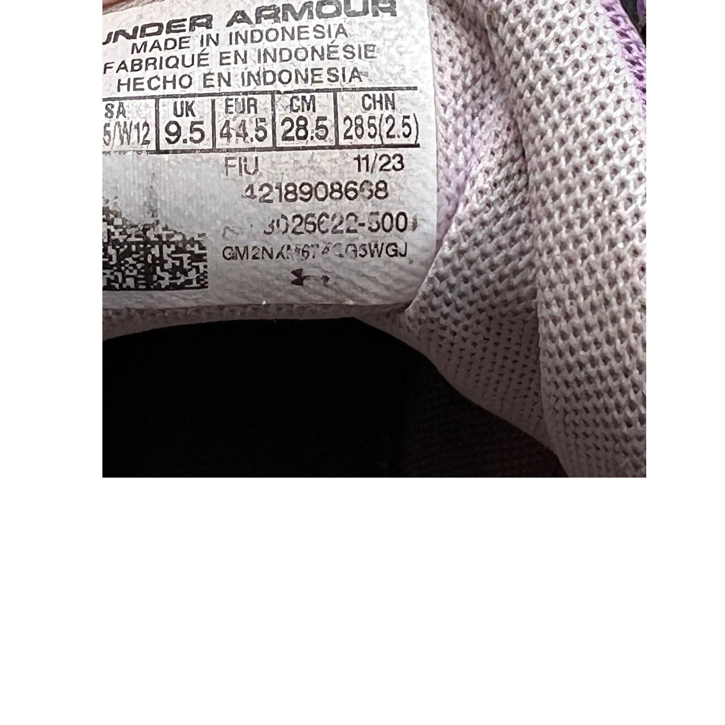 Under Armour Men's Curry 3Z7 Shoes Purple Black Size 10.5