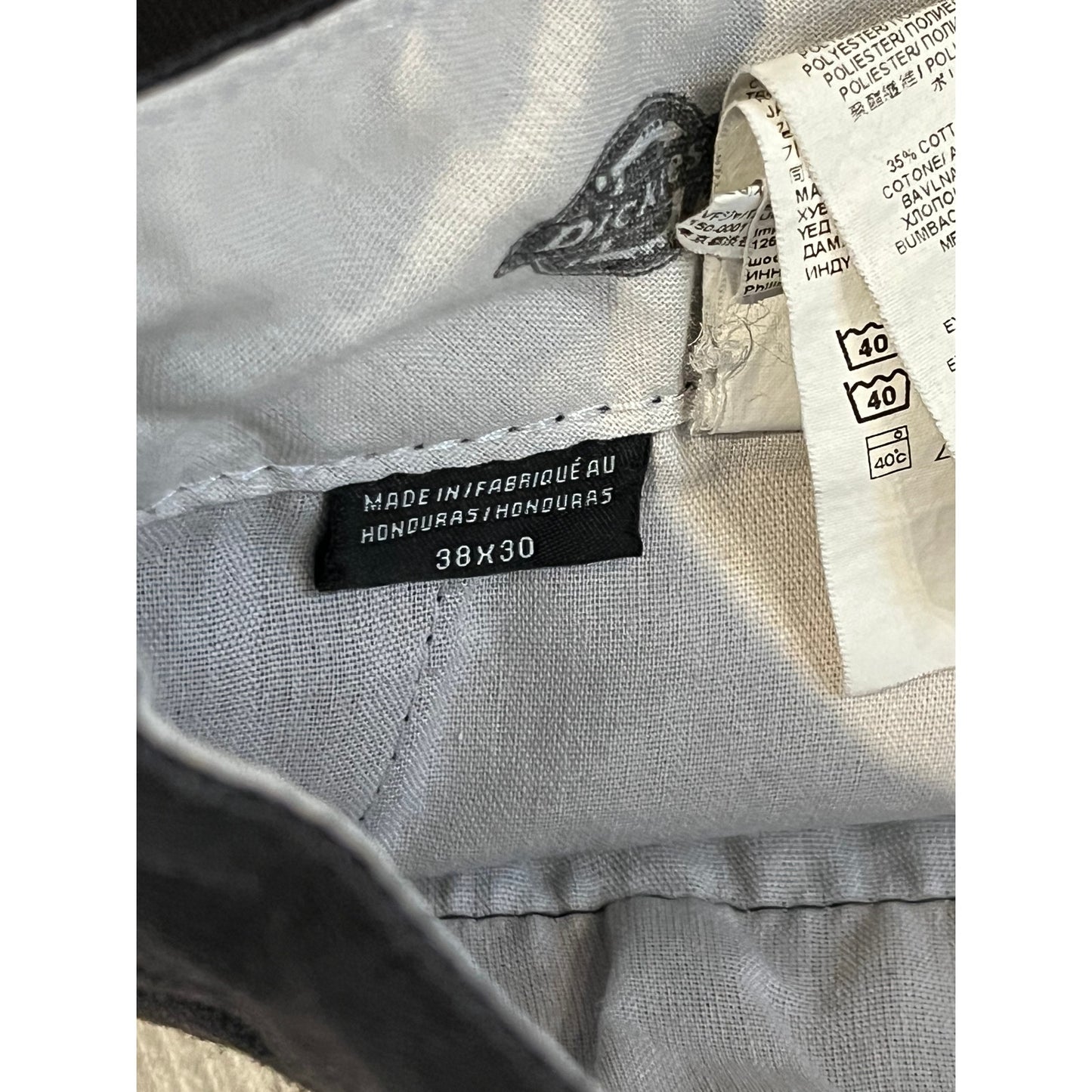 Dickies Original 874 Straight Black Chinos Mens 38x30