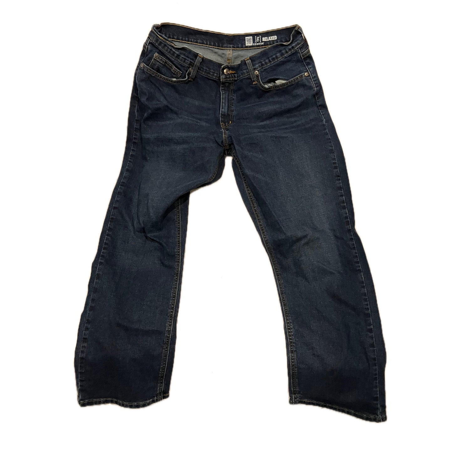 George Relaxed Blue Jeans Mens 33x30