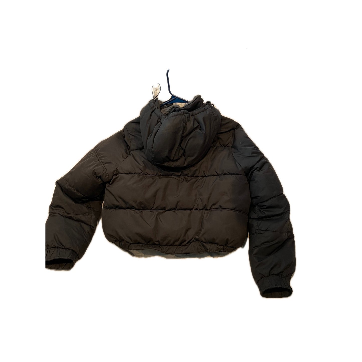 Aeropostale Remixed Black Puffy Cropped Jacket Mens Medium