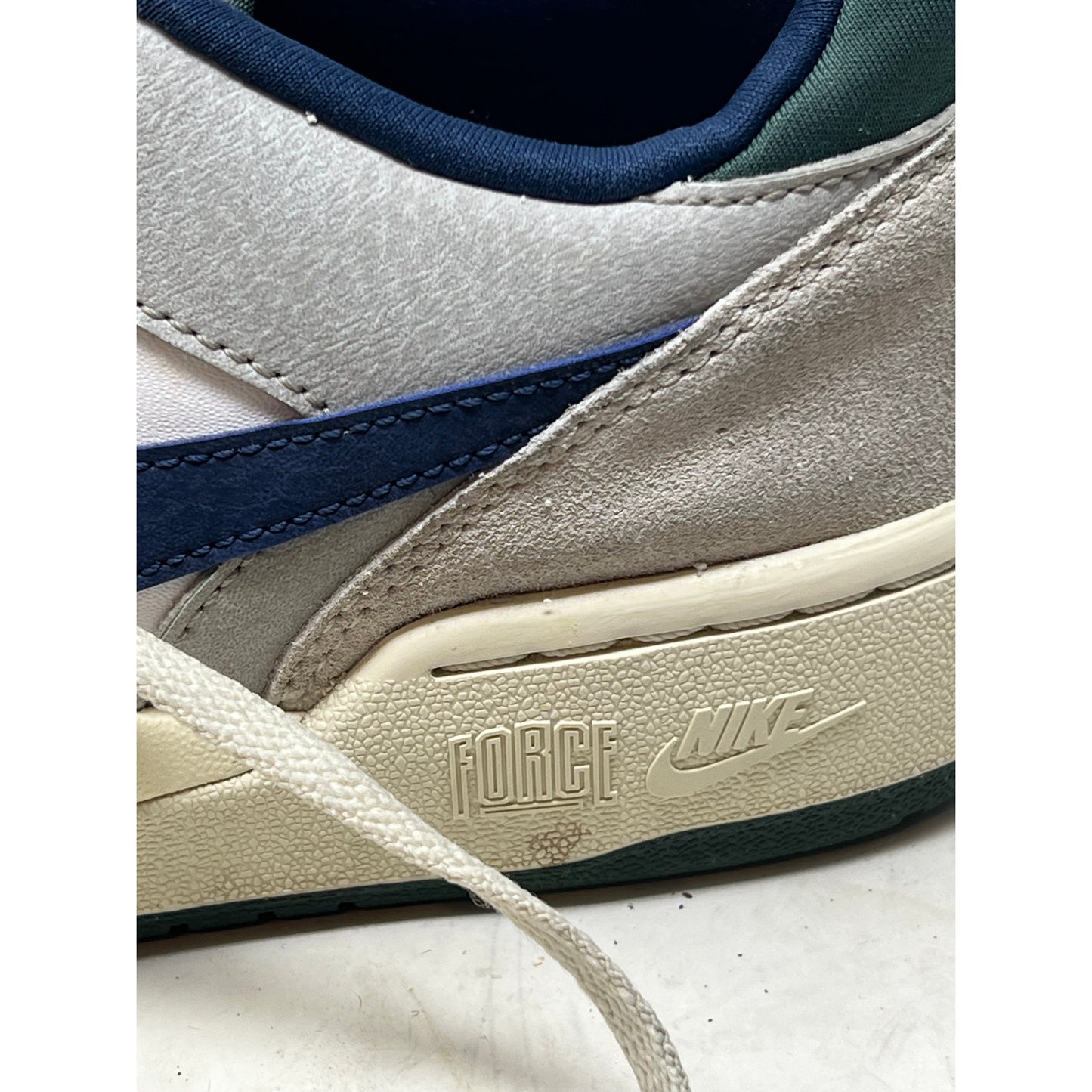 Nike Full Force Low Blanco Azul Marino Verde Hombre 7.5