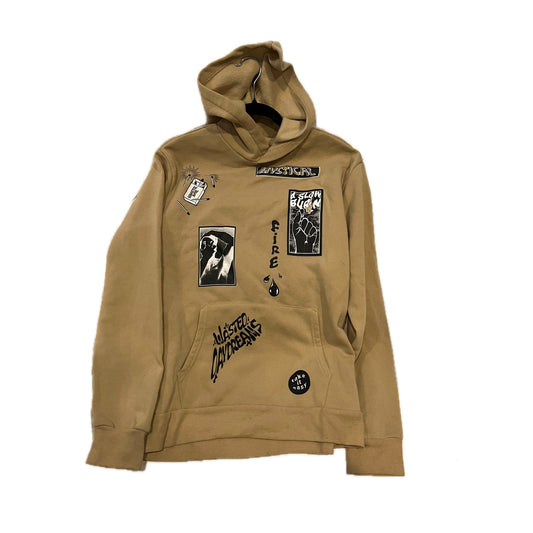4th Dimension Streetwear Beige Pullover Hoodie Mens M