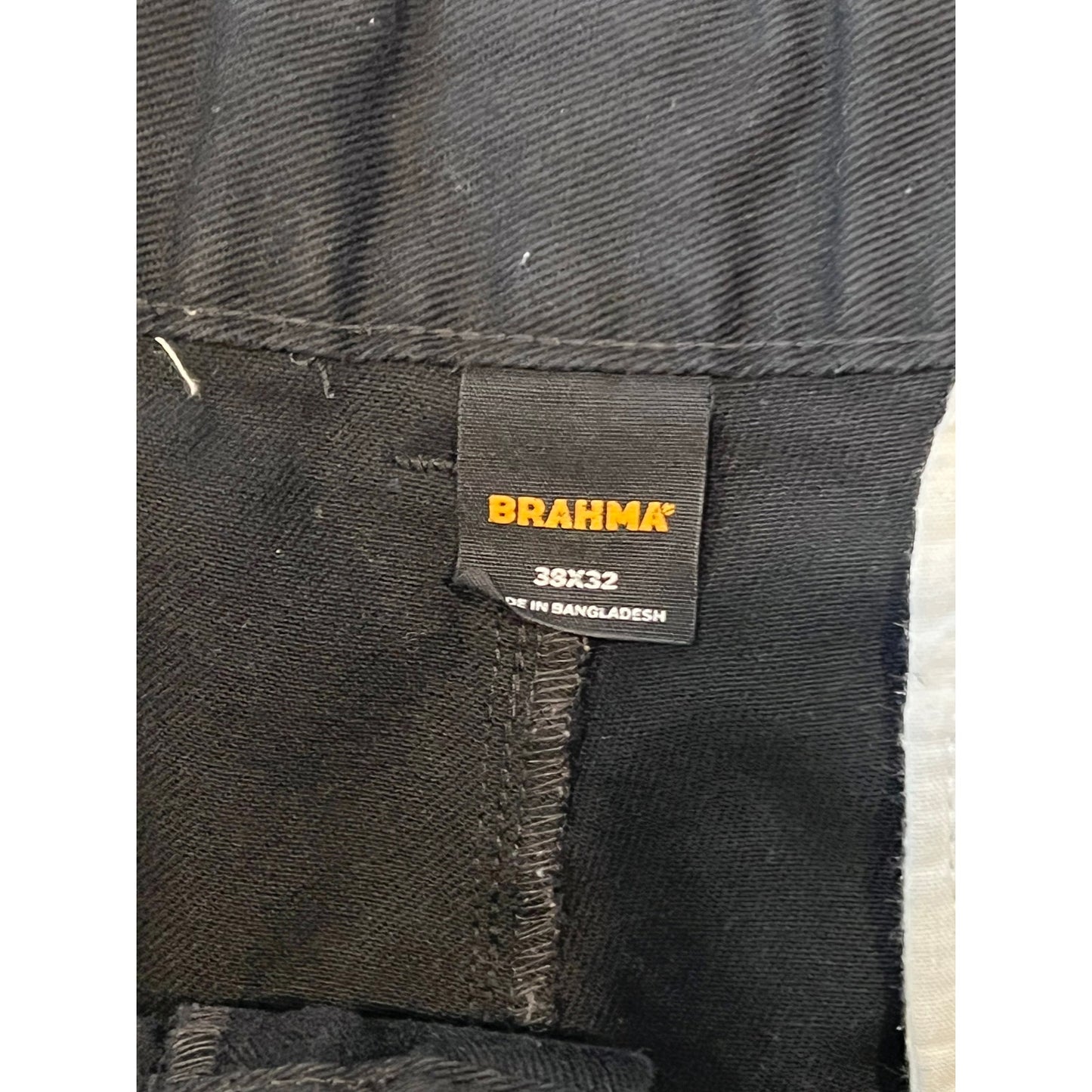 Brahma Straight Fit Black Chinos Mens 38x32