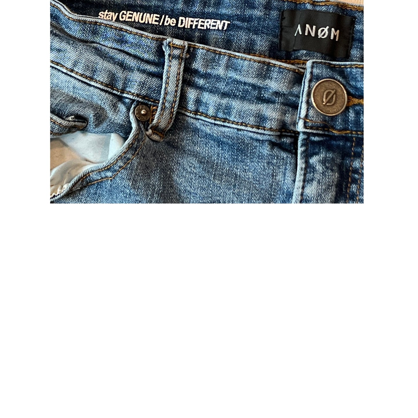 ANOM ANM046SF Slim Blue Jeans Men's 36x30