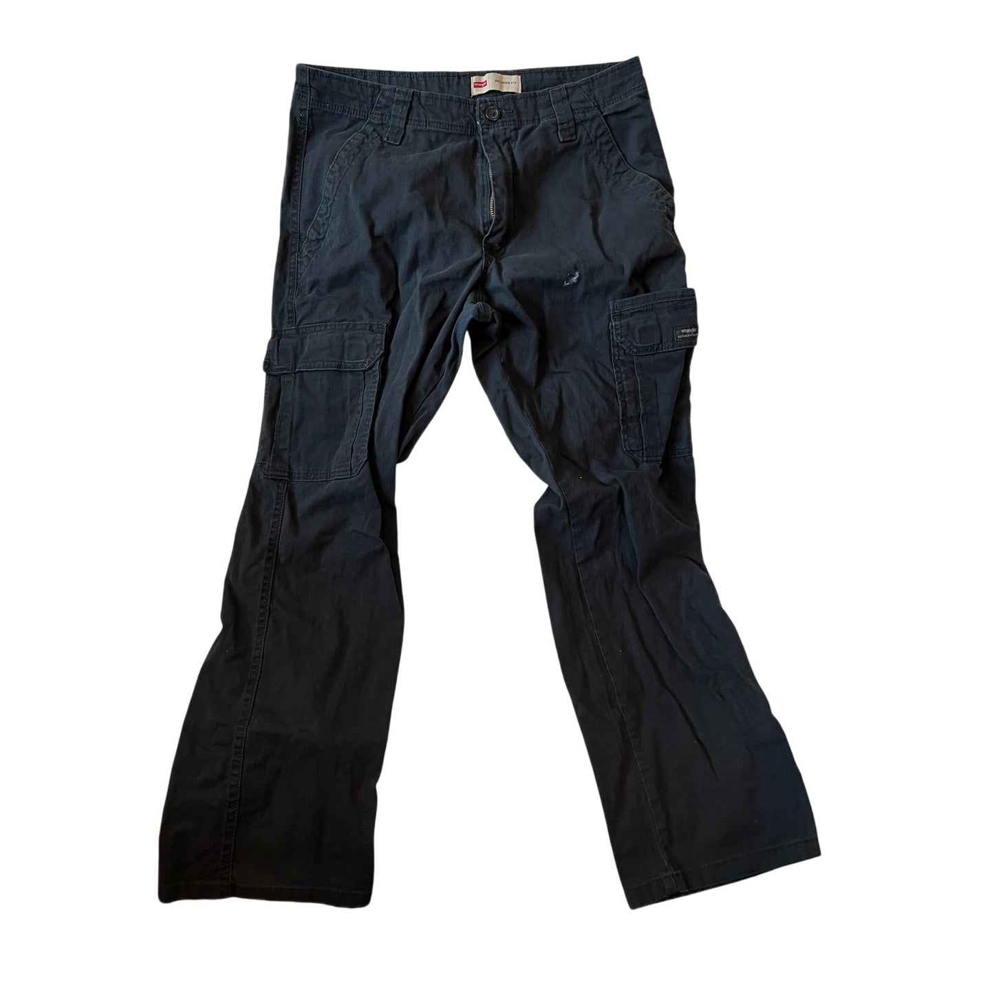 Wrangler Black Cargo Pants, Men's 32x30