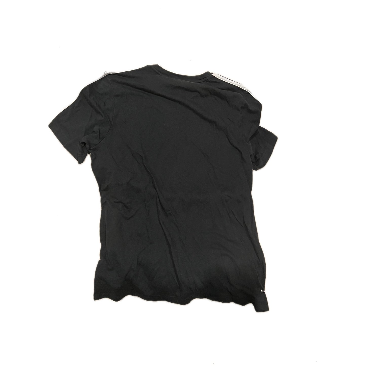 Adidas Camiseta Negra de Tres Rayas Hombre Talla M