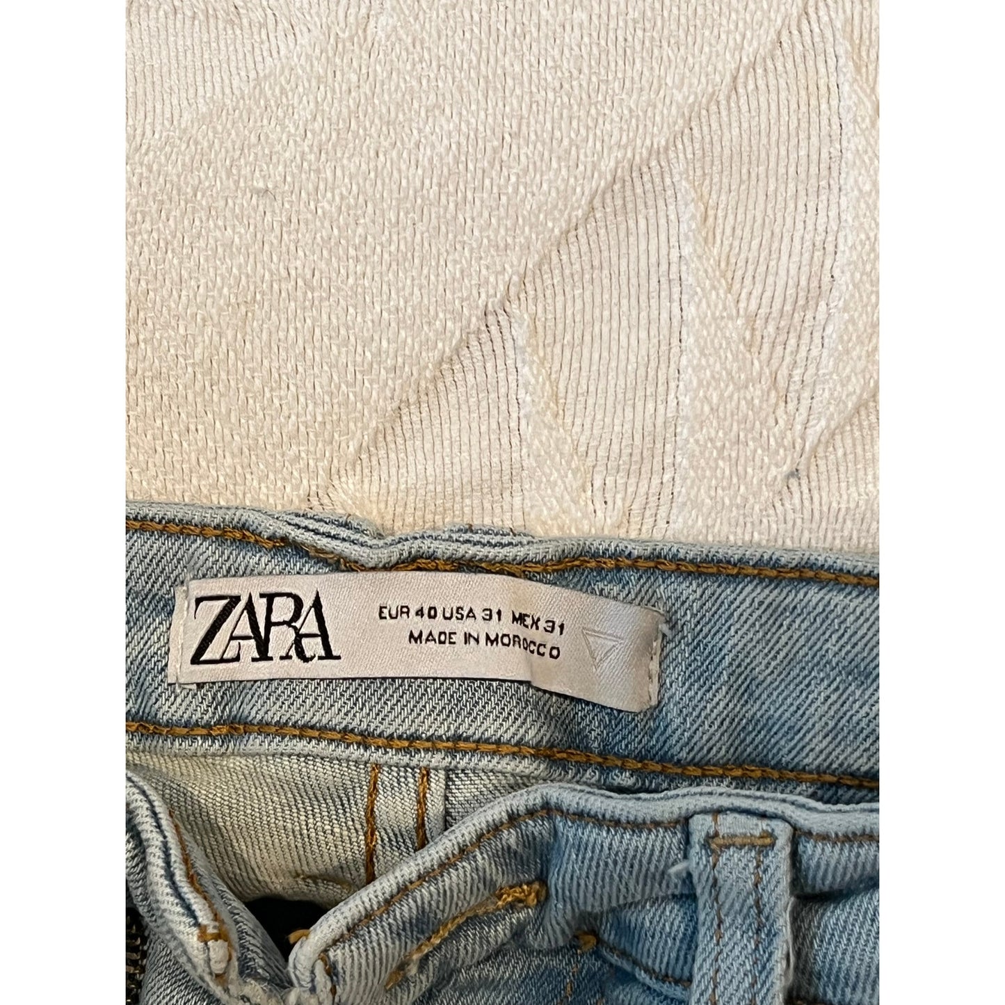 Zara Jean Coupe Slim Délavé Bleu Homme 31x28